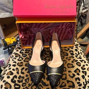 Kate Spade Black and Glitter Heels